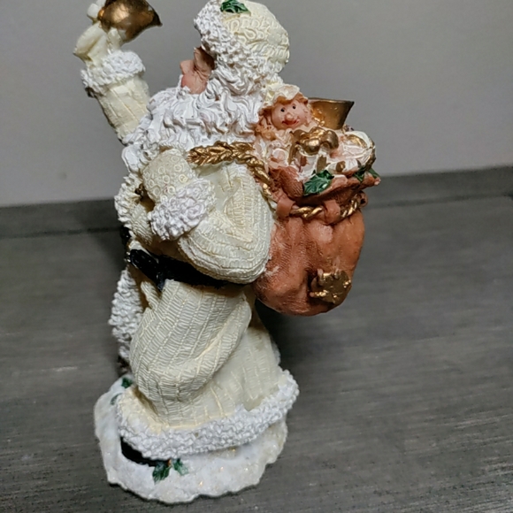 Ks collection white/gold-red/green resin Santa figurine Christmas 5' lot 2 - Picture 13 of 15
